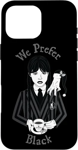 Vista 19 de iPhone 16 Wednesday We Prefer Black - Funda navideña