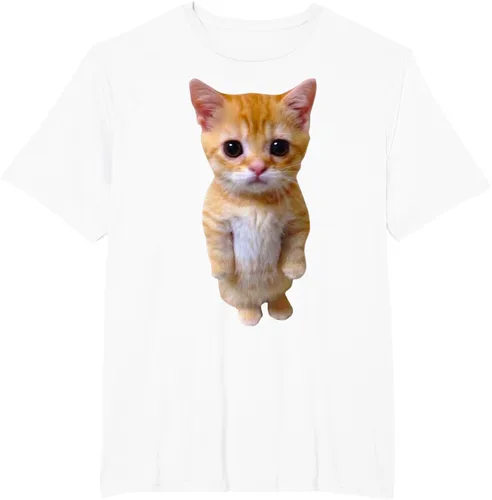 Vista 14 de El Gato Meme Sad Crying Cat Munchkin Kitty Meme Camiseta de moda Small Negro