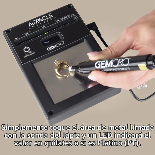 Vista 5 de GemOro Auracle Analyzer Gold Tester Probador electrónico compacto portátil y preciso de oro y platino de alto quilates Herramienta de joyería