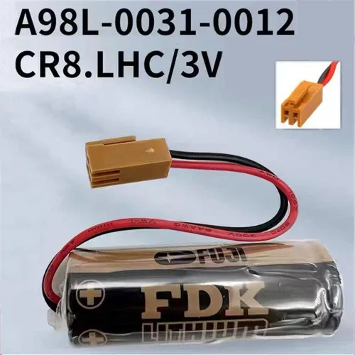 Vista 2 de CR8-LHC - Batería de litio de repuesto para Fuji FDK CR8-LHC CR8-LHC, batería de respaldo con enchufe marrón