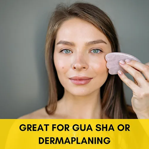 Vista 2 de Doppeltree Aceite facial para piel brillante y masaje facial de Gua Sha, aceite facial dermaplaning antienvejecimiento con aceite de rosa mosqueta