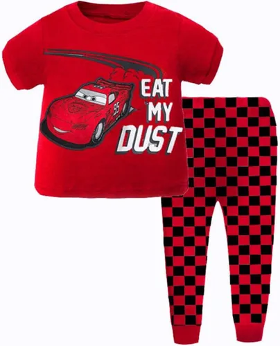 Vista 6 de Conjunto de pijama de algodón de manga larga con diseño de dinosaurio y cohete para niños pequeños