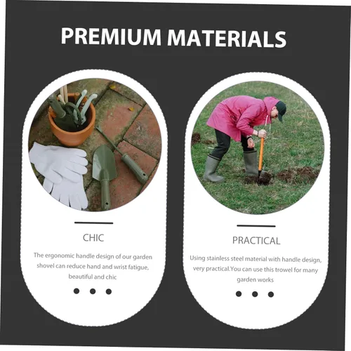 Vista 7 de ORFOFE Paleta de jardín pequeña Material de metal resistente para uso doméstico y exterior para plantar deshierbe y excavar