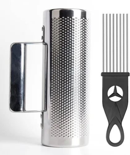 Vista 6 de Metal Guiro Instrumentos Musicales de Percusión de Mano de Acero Inoxidable con Raspador 8" 3