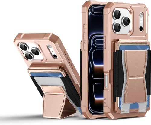 Vista 12 de Dteck Funda para iPhone 16 de 6.1 pulgadas 2024, funda de piel sintética con cierre de botón magnético, ranuras para tarjetas de crédito, función