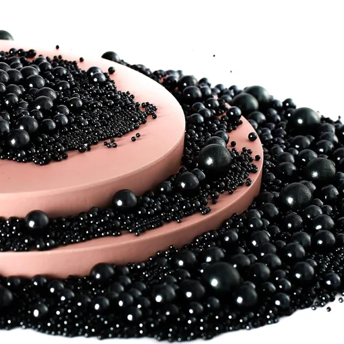 Vista 4 de KASVAN Gránulos de azúcar negro perla - Perlas de caramelo comestibles 130g/4.58 Oz, tamaño mixto, decoración de pasteles para hornear, coberturas