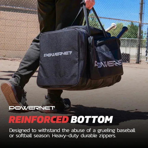 Vista 7 de PowerNet Pro Duffle Bag, Softball Baseball Bag, Baseball Gear Bag, Baseball Bat Bag with Internal Bat Sleeves, Baseball Bags with Padded Strap &