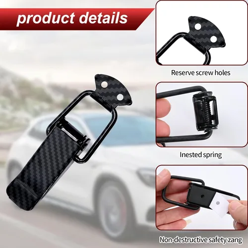 Vista 4 de MDEOOSKY 4 clips para parachoques automático, clips de bloqueo de gancho de seguridad para parachoques de automóvil, clip de parachoques automático