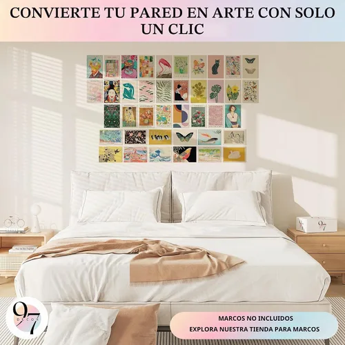 Vista 3 de 97 Decor Kit de collage de pared ecléctico, 40 impresiones coloridas, 4 x 6