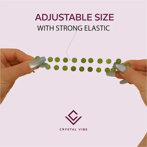 Vista 43 de Crystal Vibe Pulseras de cuentas de 0.315 in para mujeres y hombres, pulseras de cristal con piedras preciosas naturales, tamaño elástico ajustable