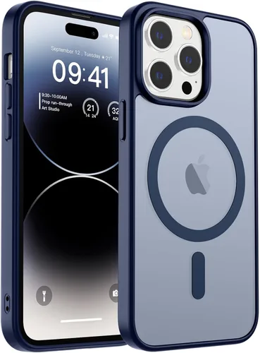 Vista 347 de zapica Funda magnética para iPhone Air, con protector de pantalla de vidrio templado, compatible con MagSafe, translúcida mate, a prueba de golpes