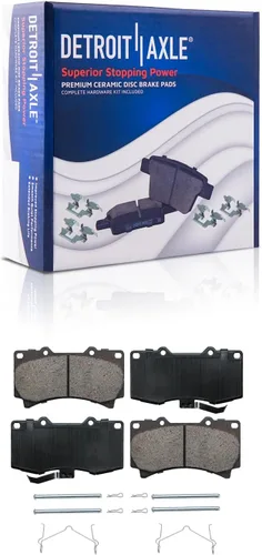 Vista 138 de Detroit Axle - Pinza de disco del lado del acompañante + pastillas de freno de cerámica de repuesto para Lexus HS250H Toyota RAV4 Prius V Scion xB