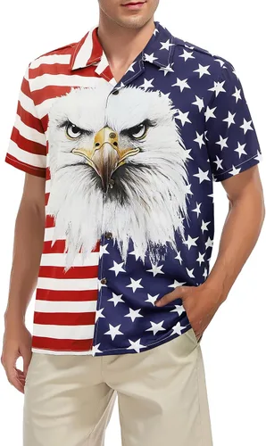 Vista 52 de Camisa hawaiana para hombre, con estampado floral, cómoda, con botones, casual, manga corta, ropa de playa para hombre