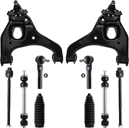 Vista 86 de Detroit Axle - Kit de suspensión delantera de 10 piezas para Jeep 2002-2004