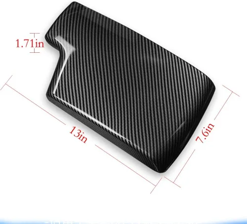 Vista 5 de para BMW Serie 3 E90 E91 E92 E93 2006-2012 ABS Cubierta de Caja de Almacenamiento de Cubierta de Tapa de Consola de Coche de Fibra de Carbono