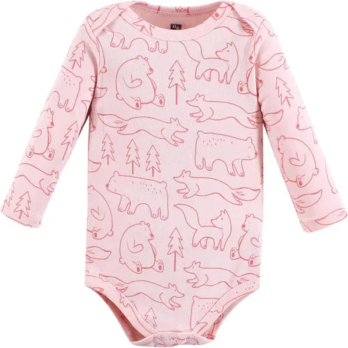 Vista 5 de Hudson Baby baby-girls Cotton Long-sleeve Bodysuits