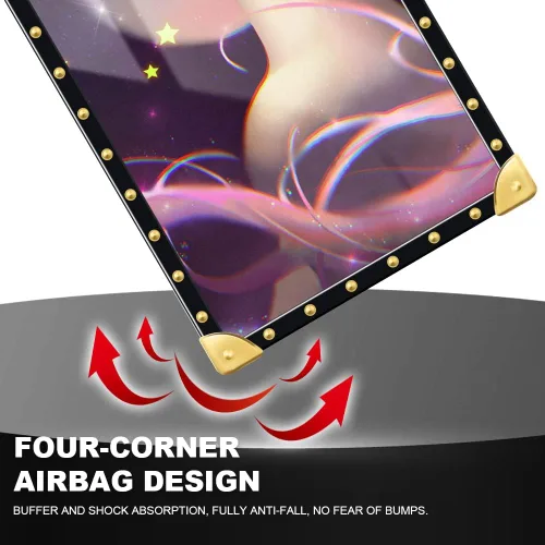 Vista 4 de DAIZAG Funda compatible con iPhone 11, funda dorada a prueba de golpes, atrapasueños de plumas clásicas