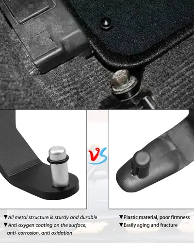 Vista 3 de Pinzas de fijación para alfombrillas de automóvil, juego de clips de fijación antideslizantes para alfombrillas de automóvil, clips de fijación