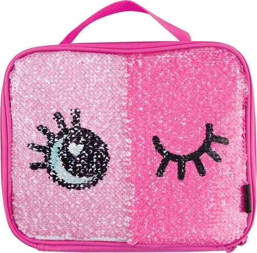 Vista 4 de Style.Labs Lonchera tipo bolsa tote, mágica, de lentejuelas., sirena/negro talla única
