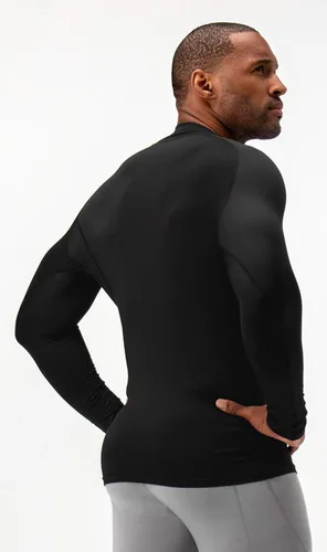 Vista 4 de DEVOPS 2 Pack Men's Thermal Turtle Mock Neck Shirts, Compression Long Sleeve Tops and Hoodies