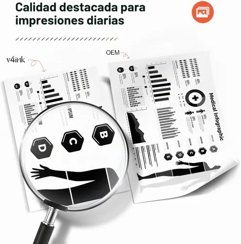 Vista 4 de v4ink CE255X - Cartucho de tóner compatible con HP 55X, 1 paquete de alto