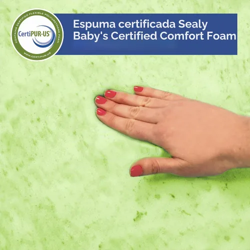 Vista 10 de Sealy Posture Perfect - Colchón impermeable de 2 etapas para cuna y colchón para cama de bebé, espuma viscoelástica híbrida y 150 bobinas de alta