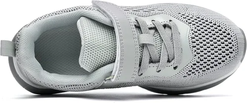 Vista 3 de SoGoNati Tenis deportivos de aire para niños, ligeros, transpirables, sin cordones, para correr, deportes, caminar (niño pequeñoniño grande)