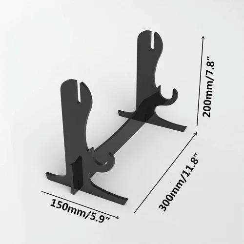 Vista 2 de LEILIN Soporte de espada Katana soporte acrílico de dos capas para espada samurái, soporte para katana de escritorio, hoja acrílica de 0.236 in