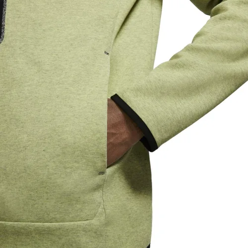 Vista 4 de Nike Sportswear Tech - Sudadera con capucha y cremallera completa para hombre, Lime IceHeather, S
