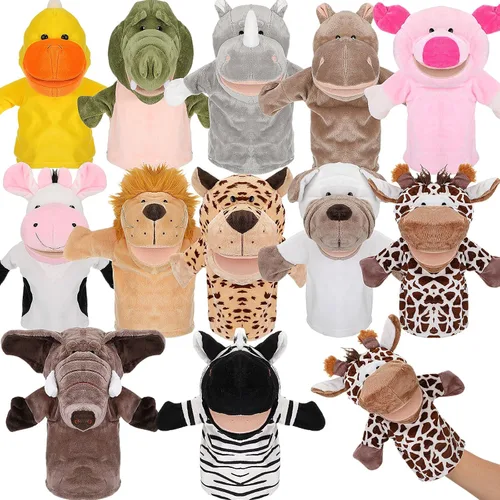 Vista 7 de Wettarn Juego de 12 Marionetas de Animales con Boca Activa para Niños, Juguete para Niños y Niñas, para Narración de Historias, Escuela Infantil