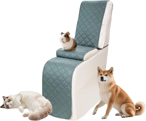 Vista 25 de Fundas impermeables para sofá reclinable seccional en forma de L, 7 piezas, antideslizantes, lavables, juego de fundas reclinables para mascotas