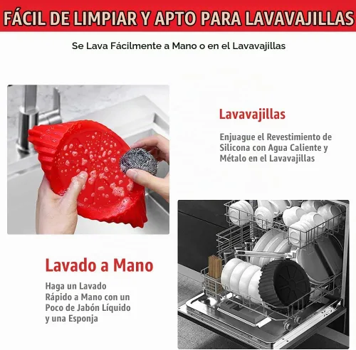 Vista 4 de Forros de silicona para freidora de aire Ninja AF101/161/150, compatible con COSORI/Gourmia/PowerXL/Instant