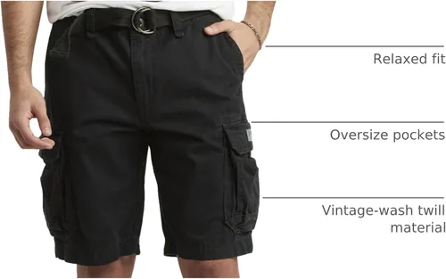 Vista 50 de Unionbay Survivor pantalones cortos de cargo con cinturón para hombre