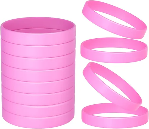 Vista 17 de Morcheiong 12 piezas de pulseras de silicona - Pulseras de goma en blanco de color negro para adultos y adolescentes, recuerdos de fiesta