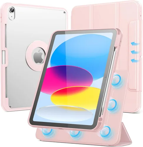 Vista 20 de SPARIN Funda para iPad mini 7 A17 Pro 2024/iPad Mini 6 2021 de 8.3 pulgadas, cubierta magnética desmontable, soporte vertical/horizontal con soporte
