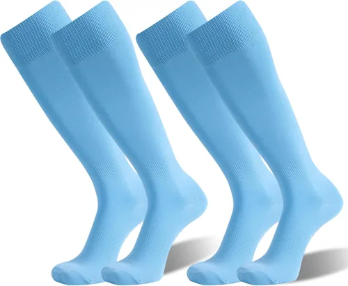 Vista 8 de Cushioned Knee High Soccer Softball Socks 2 Pairs Youth Adult Negro
