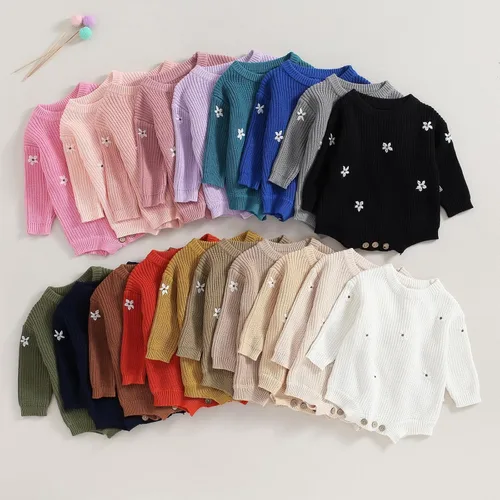 Vista 6 de Douhoow Suéter de punto para bebé, sudadera de punto para bebé, niña, niño, sudadera para otoño e invierno
