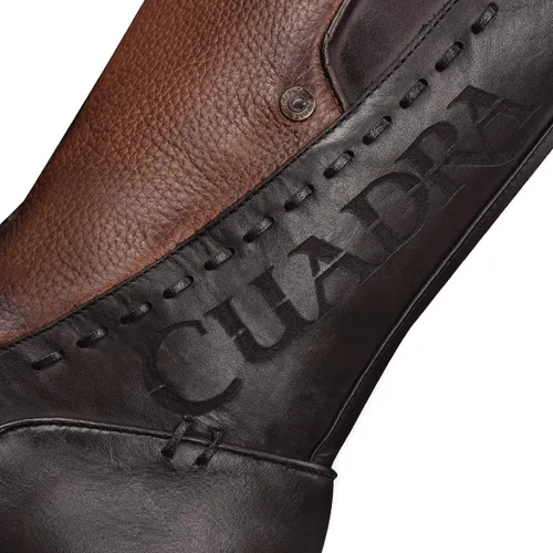 Vista 6 de Cuadra Botas urbanas para hombre en piel de ciervo genuino marrón