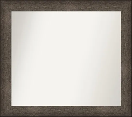 Vista 1122 de Amanti Art Espejo de pared personalizado no biselado (25 x 25 pulgadas), marco de bronce acentuado, varios tamaños personalizados, espejo de baño