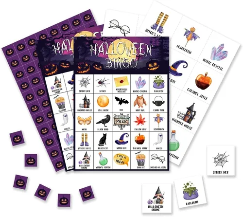 Vista 5 de Tarjetas de bingo de Navidad Foosproea, juegos de bingo de Nochebuena para 24 jugadores, juegos de Navidad para amigos familiares actividades