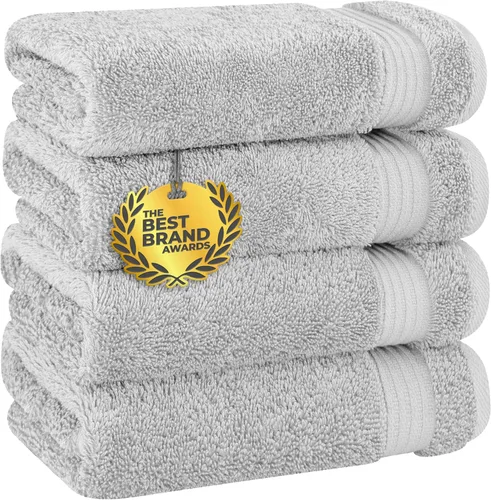 Vista 118 de Cotton Paradise Juego de 2 toallas turcas de 100 % algodón, suaves, absorbentes, de secado rápido, juego de 2 toallas de baño de 35 x 70 pulgadas