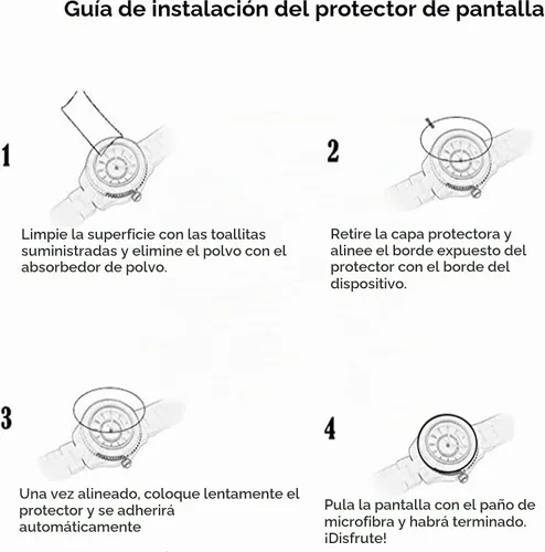Vista 6 de Protector de pantalla de reloj inteligente militar SUNKTA [3 unidades] Protector de pantalla de vidrio templado 9H compatible con SUNKTA K52
