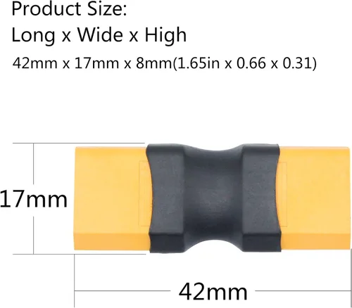 Vista 7 de 2 pares de adaptadores de conector XT60, XT60 macho y hembra sin adaptador de cable convertidor para RC Lipo batería Drone Toy Car etc