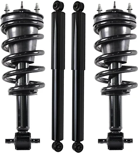 Vista 18 de Detroit Axle - Puntales y Amortiguadores para Chevy Traverse Buick Enclave GMC Acadia Saturn Outlook 2007-2012, 2 puntales delanteros con resorte