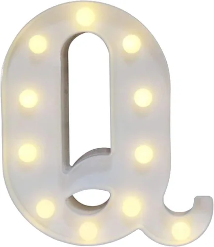 Vista 51 de Pooqla Letras con luces LED de marquesina, letras decorativas iluminadas en blanco cálido y blanco frío, letras del alfabeto iluminadas para niños