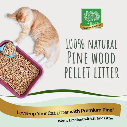 Vista 2 de Small Pet Select Arena peleada de pino prémium para gatos, arena 100% natural para gatitos, no se aglutina, sin rastreo de bajo polvo, diseñada