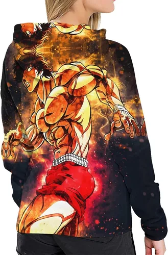 Vista 2 de HARIBHAKT Anime Baki The Grappler Baki Hanma - Sudadera con capucha para mujer