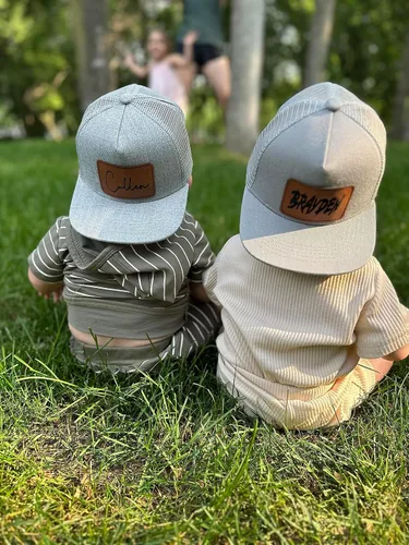 Vista 2 de Sombrero personalizado para bebé, sombreros de bebé personalizados para niños y niños, gorra de camionero personalizada, gorra de béisbol para bebé