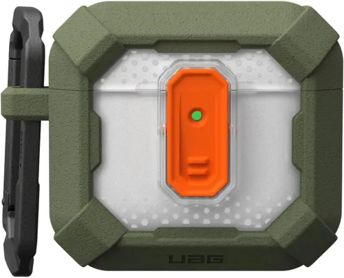 Vista 6 de UAG - Funda de plasma para AirPods 5 2026 con tapa y mosquetón Verde oliva (Olive Drab)