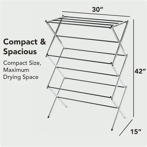 Vista 6 de Displays By Jack Secadora de ropa plegable portátil, estante de secado plegable para ropa, lencería, toallas, ropa de cama, ropa de cama